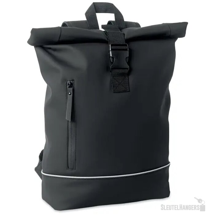 Laptop 15" rolltop pu rugzak Laptosa Zwart