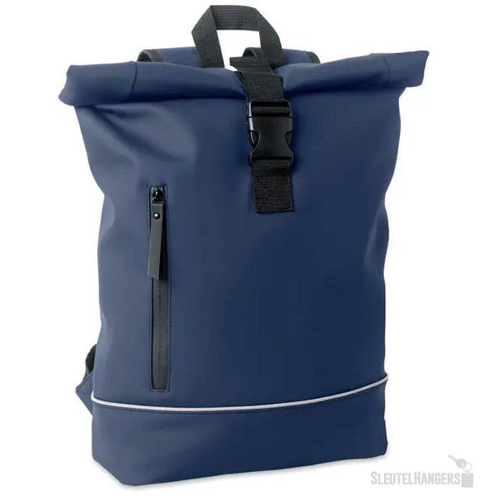 Laptop 15" rolltop pu rugzak Laptosa Blauw