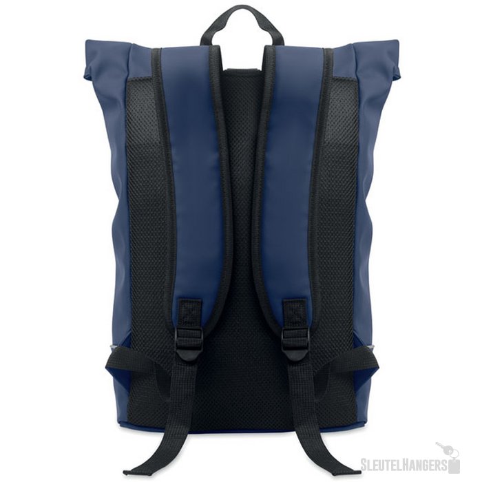 Laptop 15" rolltop pu rugzak Laptosa Blauw