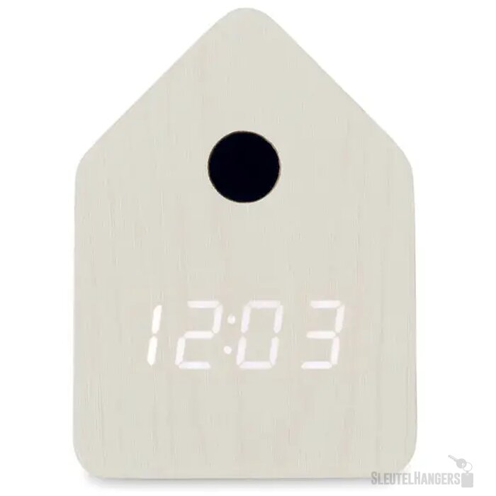 Mdf koekoekswekker Cuckoo wit