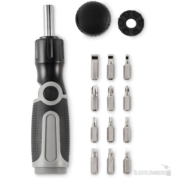 Multibits schroevendraaierset Bend me grijs