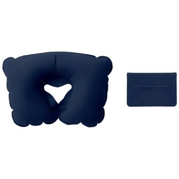 Opblaasbaar reiskussen Travelconfort blauw