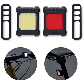 Oplaadbare fietsverlichtingsset Blight zwart