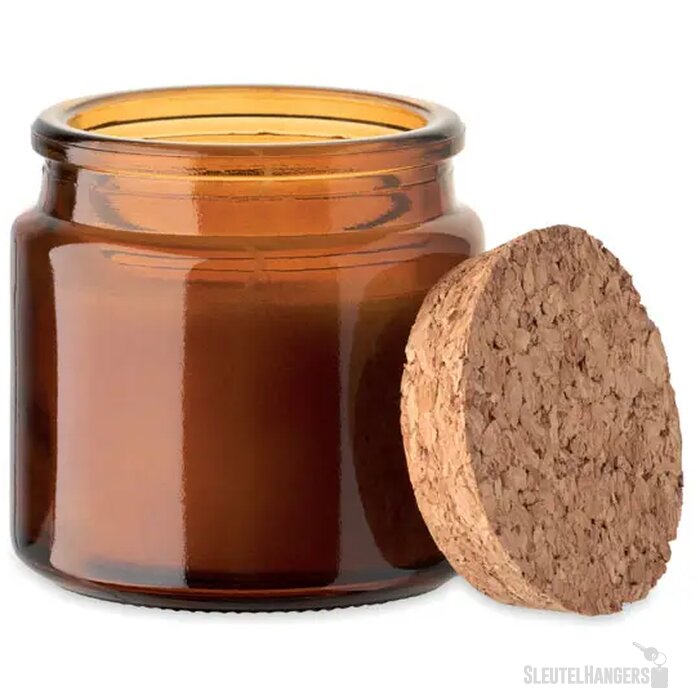 Plantaardige waskaars 70gr Valo bruin