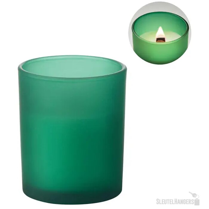 Plantaardige waskaars 80gr Kivas wood groen