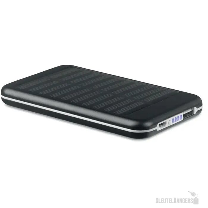 Powerbank 4000 mah Solarflat zwart