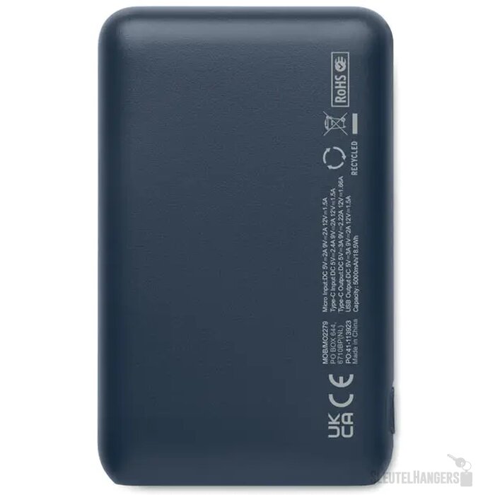 Powerbank 5000 mah Power52c marineblauw 5.000 mAh