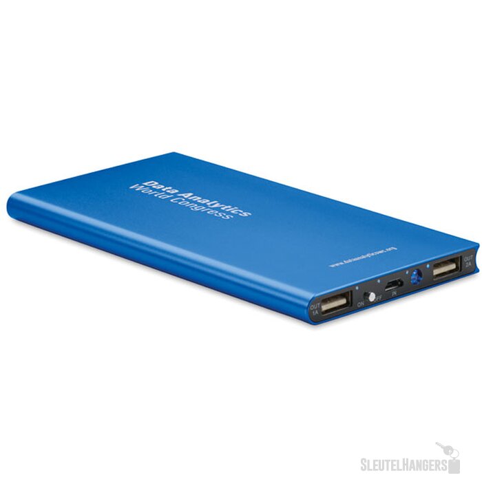 Powerbank 8000 mah Powerflat8 Kobaltblauw