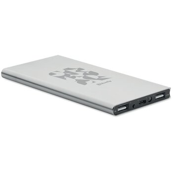 Powerbank 8000 mah Powerflat8c mat zilver