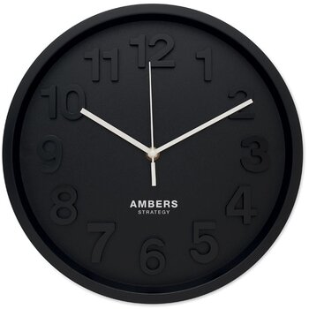 Pp wandklok Muro zwart