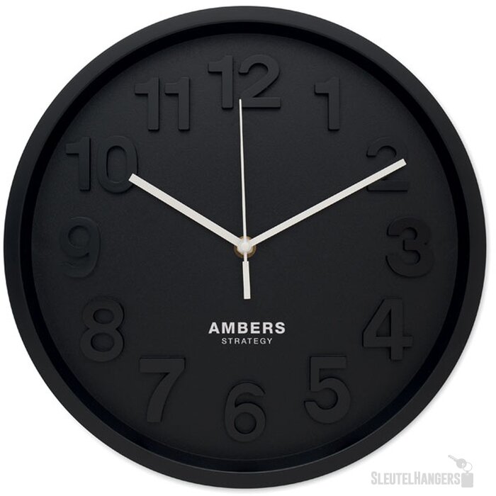 Pp wandklok Muro zwart