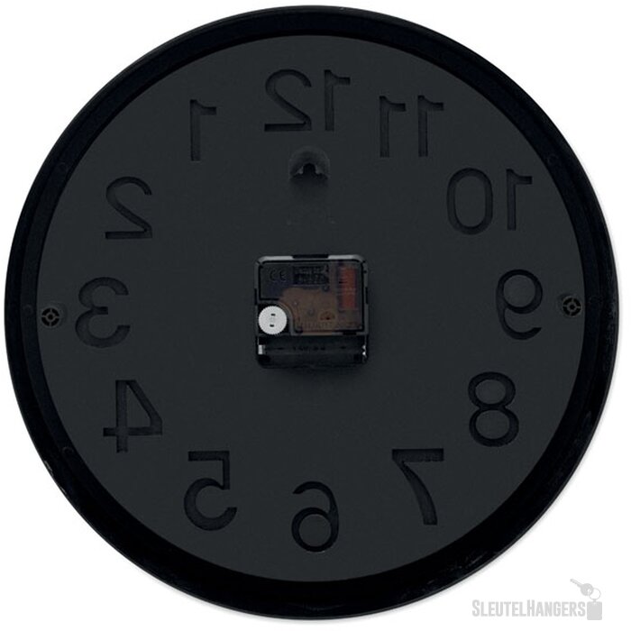 Pp wandklok Muro zwart