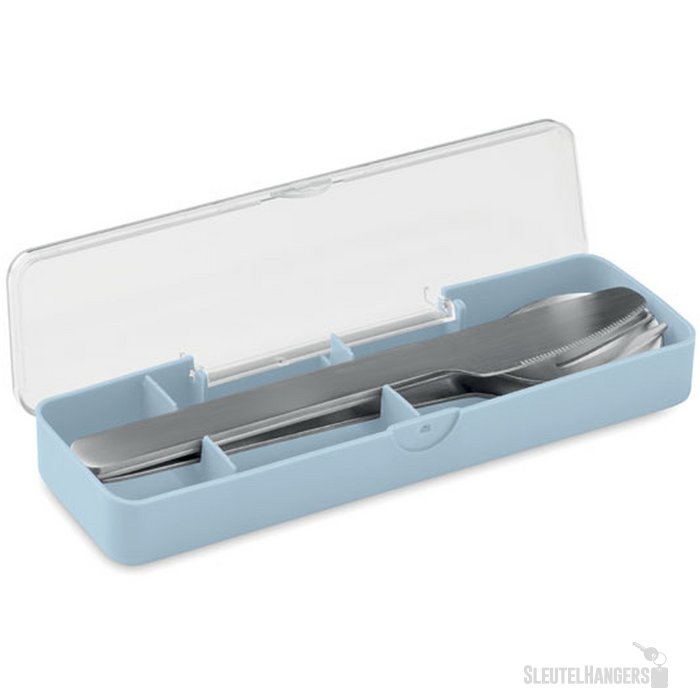 Roestvrijstalen bestekset Mesteck babyblauw