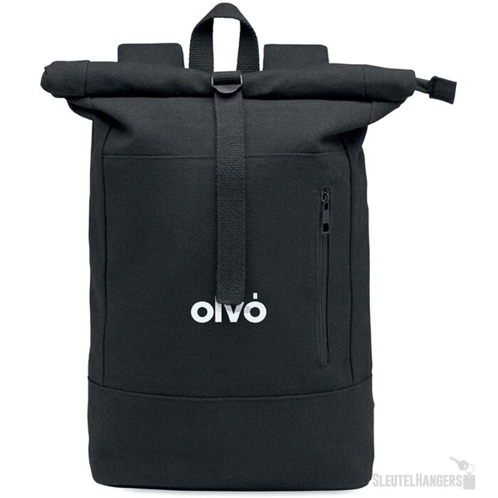 Rolltop 15 inch laptop rugzak Koper roll zwart