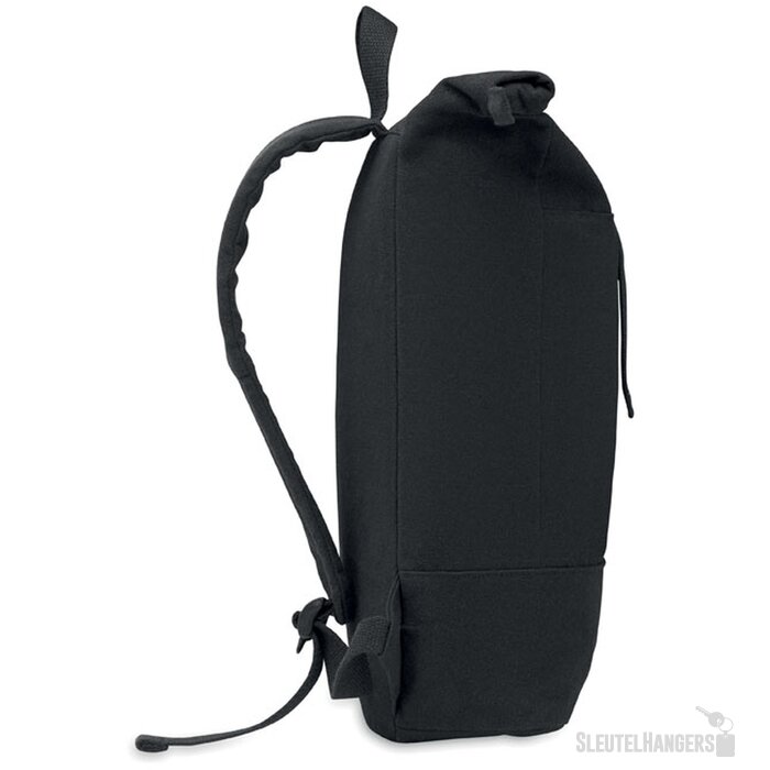 Rolltop 15 inch laptop rugzak Koper roll zwart