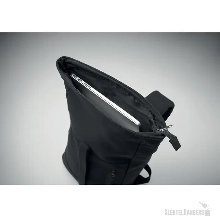 Rolltop 15 inch laptop rugzak Koper roll zwart