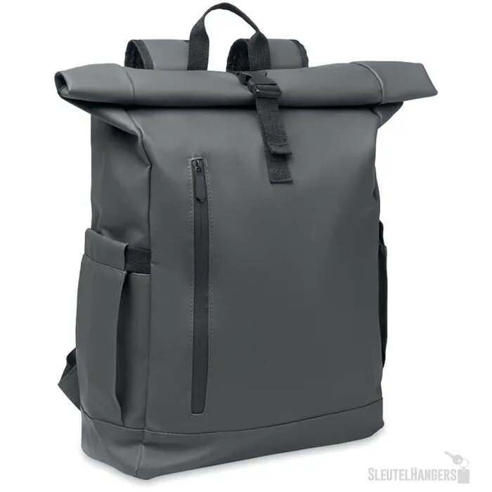 Rolltop laptop rugzak 600d Bangkok roll steengrijs