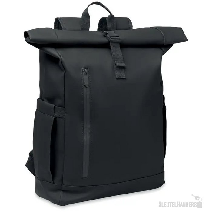 Rolltop laptop rugzak 600d Bangkok roll zwart