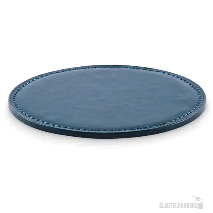 Ronde onderzetter in pu Posa marineblauw