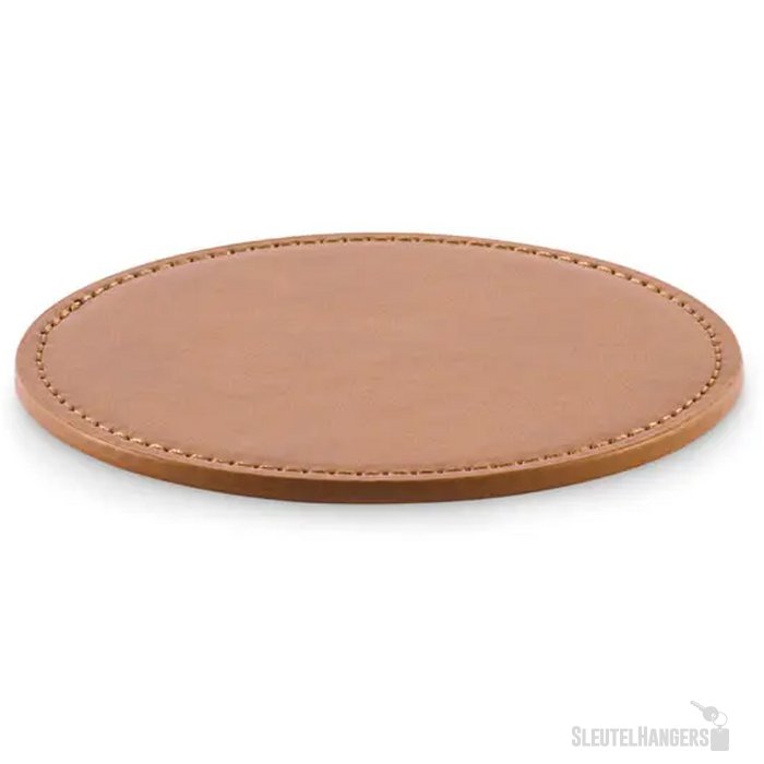 Ronde onderzetter in pu Posa bruin