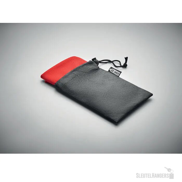 Rpet sporthanddoek in zakje Tuko Rood