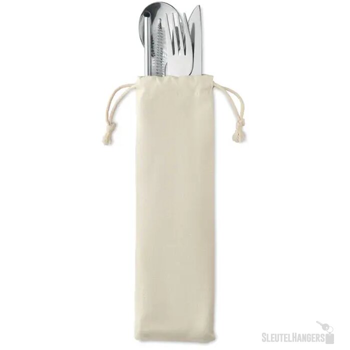 Rvs bestekset Custa set beige