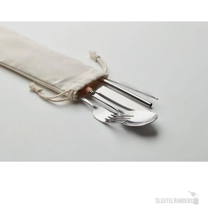 Rvs bestekset Custa set beige