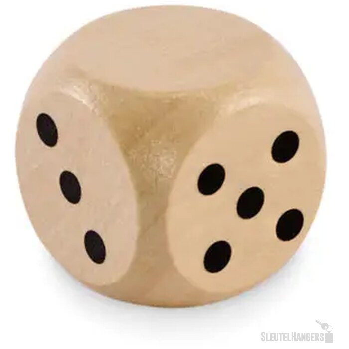 Schima houten dobbelsteen 3cm Dadin hout