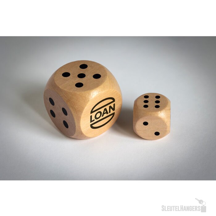 Schima houten dobbelsteen 3cm Dadin hout