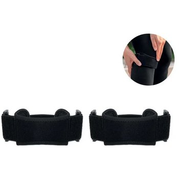 Set van 2 sport-kniebandages Stabil zwart