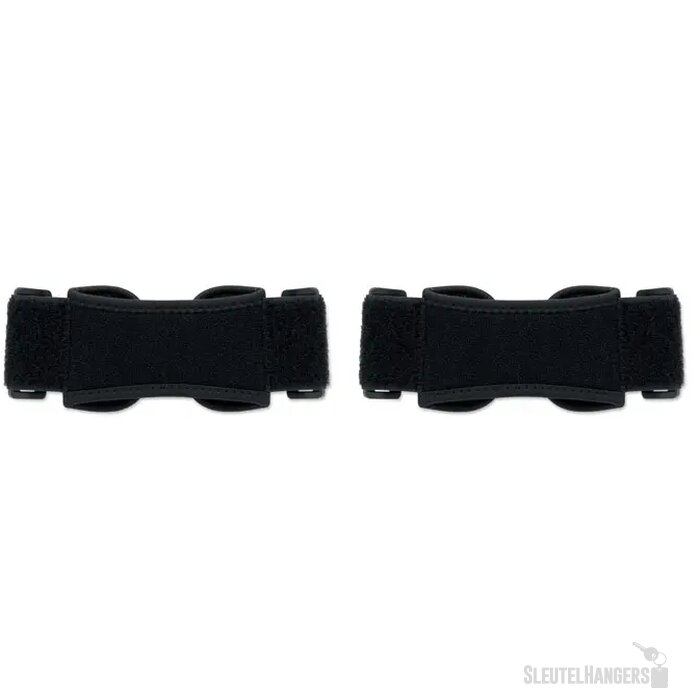 Set van 2 sport-kniebandages Stabil zwart