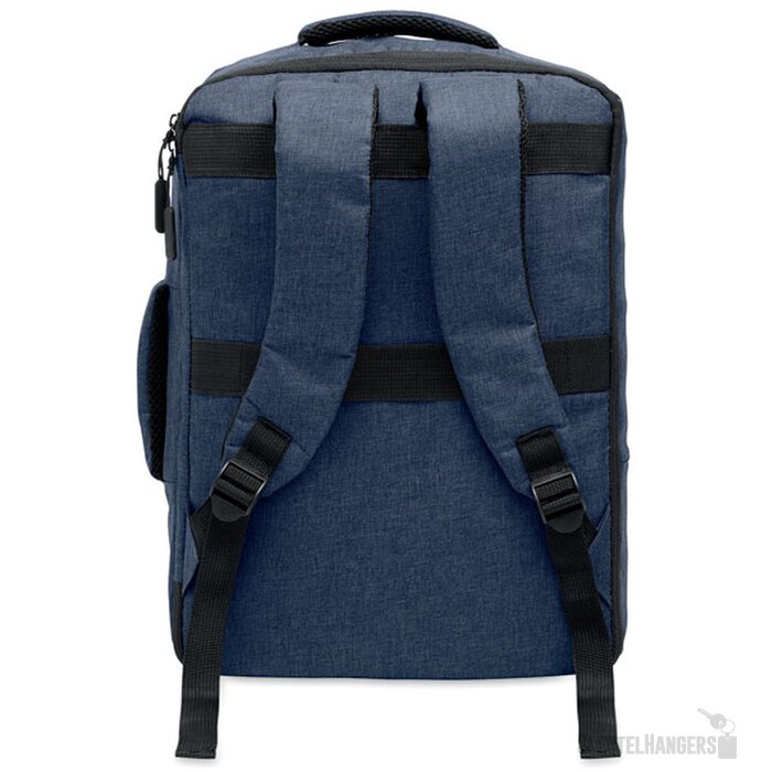 Smalle 15 inch laptop rugzak Laugar marineblauw