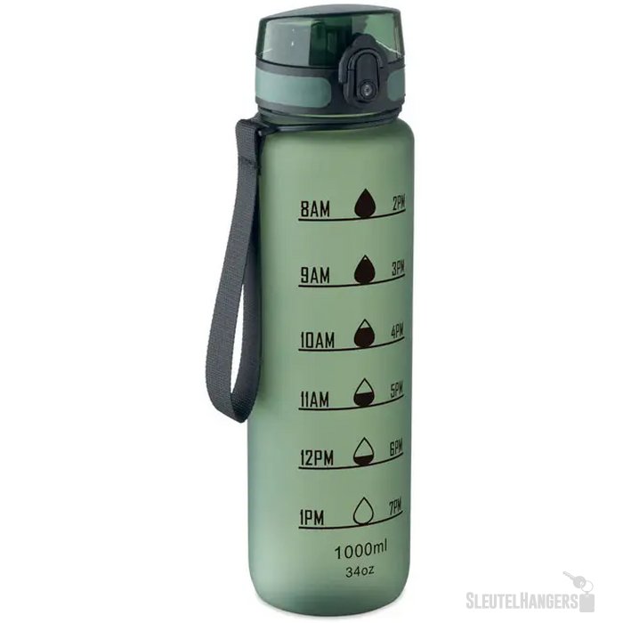 Sportwaterfles rpet 1l Isforden mark donker marinegroen