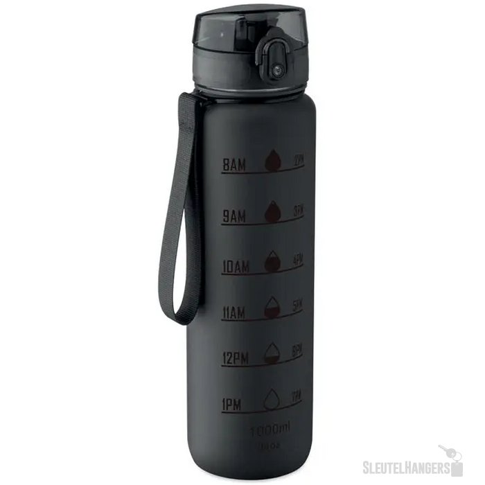 Sportwaterfles rpet 1l Isforden mark zwart
