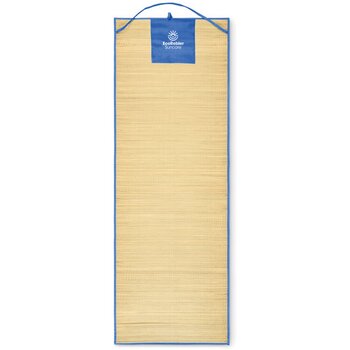 Strandmat van natuurlijk stro Rafia royal blauw