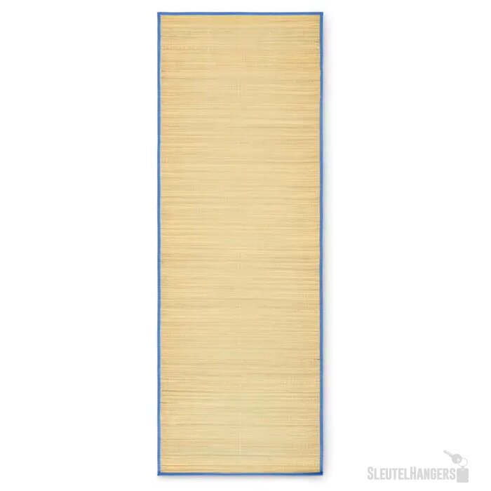 Strandmat van natuurlijk stro Rafia royal blauw