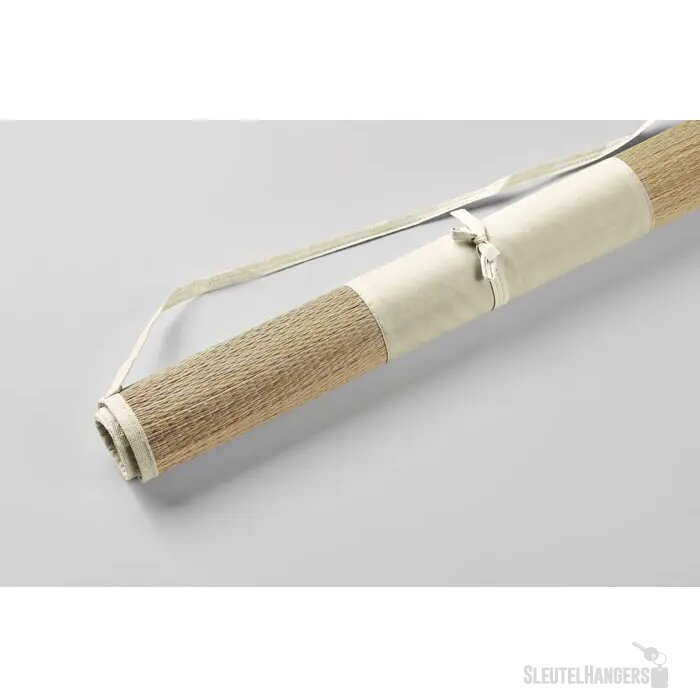Strandmat van natuurlijk stro Rafia beige