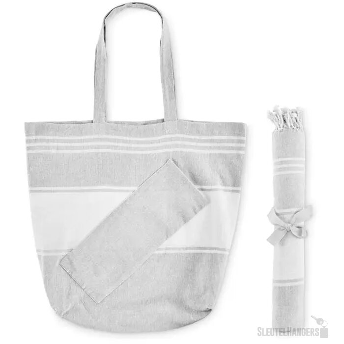 Strandtas met hamamdoek Hummum Grijs