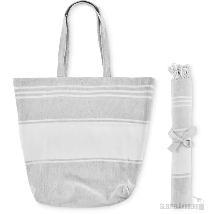 Strandtas met hamamdoek Hummum Grijs