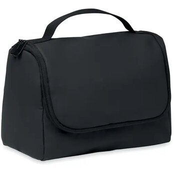 Toilettas met ophanghaak in pu Away zwart