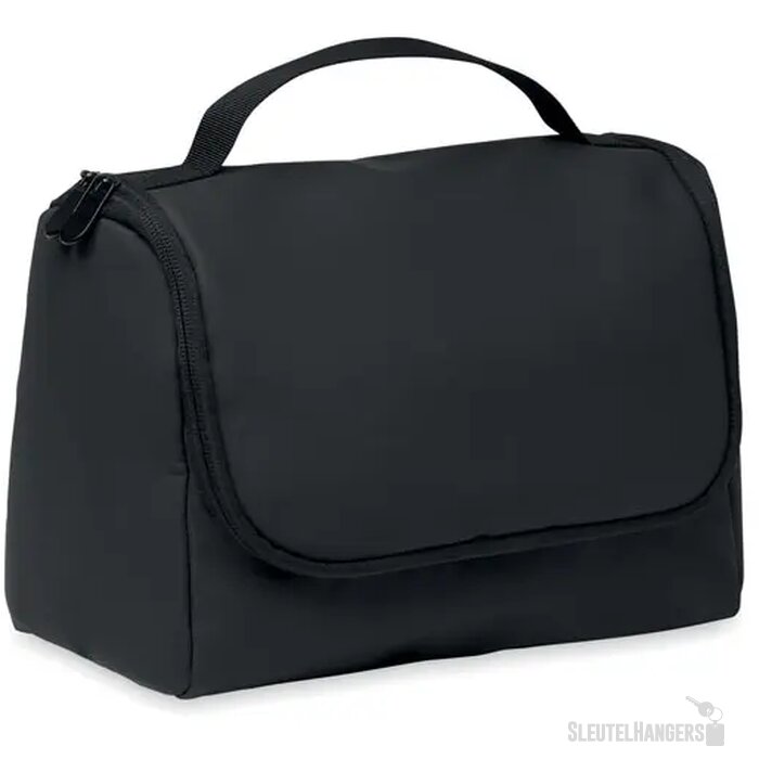 Toilettas met ophanghaak in pu Away zwart