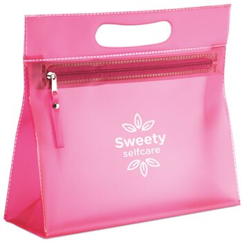 Transparante toilettas Moonlight Fuchsia