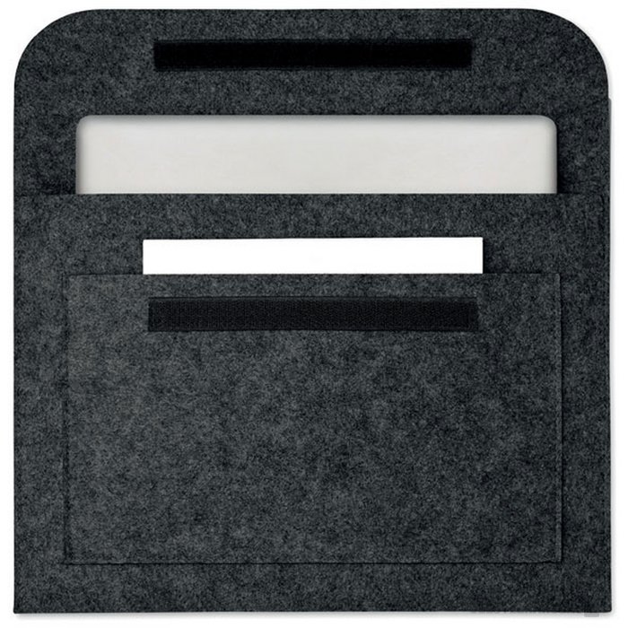 Vilten laptophoes Pouchlo Grijs