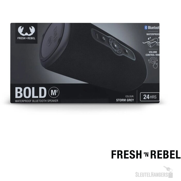  1RB7400 I Fresh 'n Rebel Bold M2 Waterbestendige Bluetooth Speaker donker gun metal