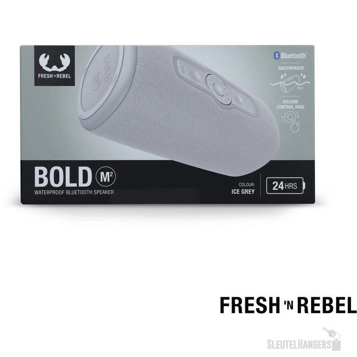  1RB7400 I Fresh 'n Rebel Bold M2 Waterbestendige Bluetooth Speaker licht grijs