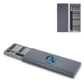 24-in-1 Precisie Schroevendraaierset met organizer grijs