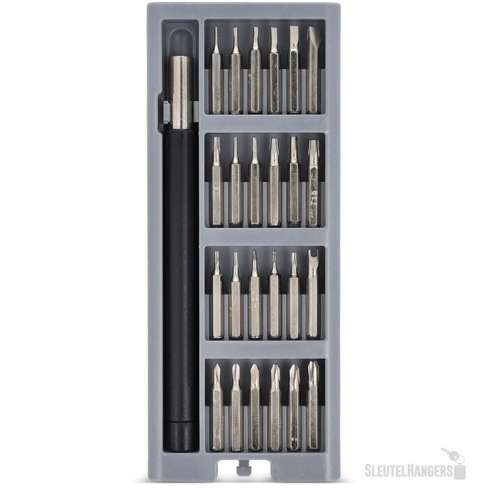 24-in-1 Precisie Schroevendraaierset met organizer grijs