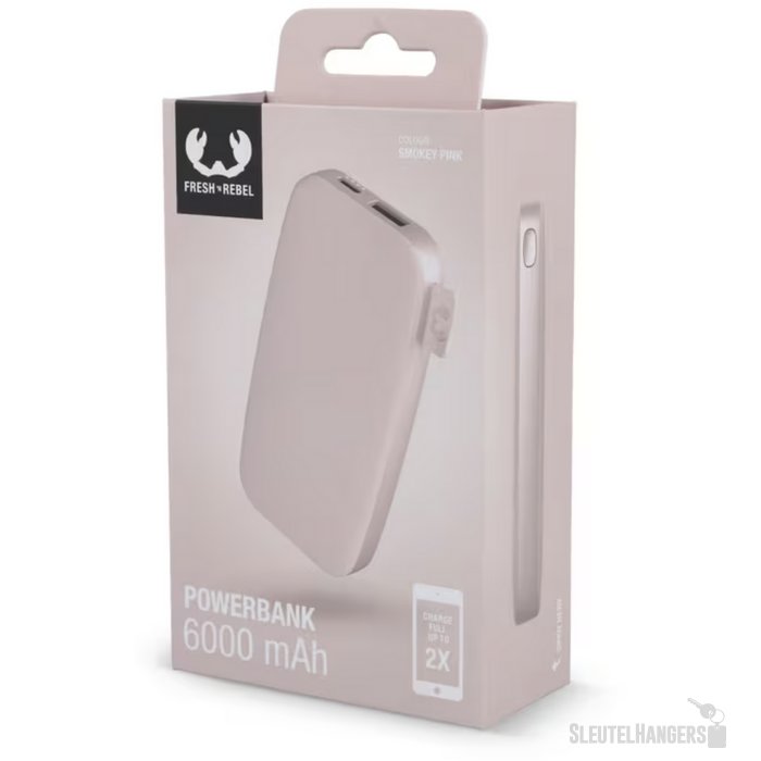 2PB6100 | Fresh 'n Rebel Powerbank 6000mAh USB-C pastel rose