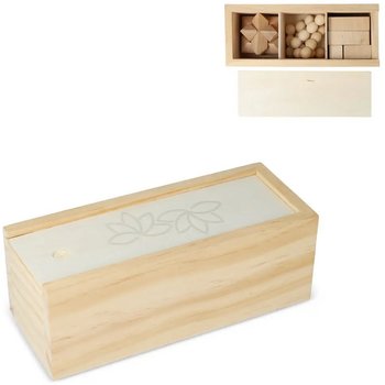 3-in-1 denkspel hout / hout