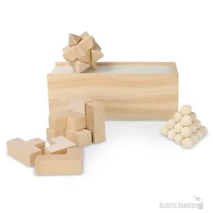 3-in-1 denkspel hout / hout